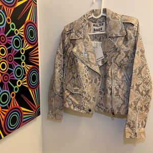 Walter Baker real leather snake jacket S